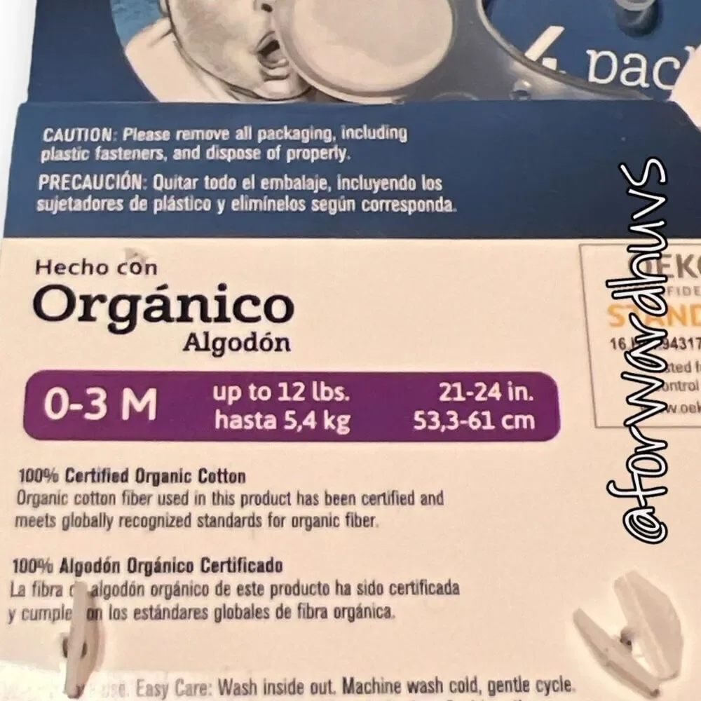 Bundle Sale 3 for $15 | (2) 4-Packs Gerber Organic Crib Mittens | 0-3 Months